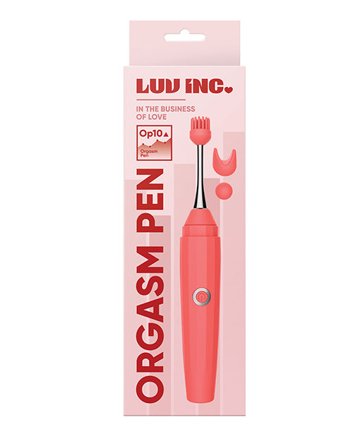 Luv Inc. Pluma para orgasmos con tres accesorios - Coral