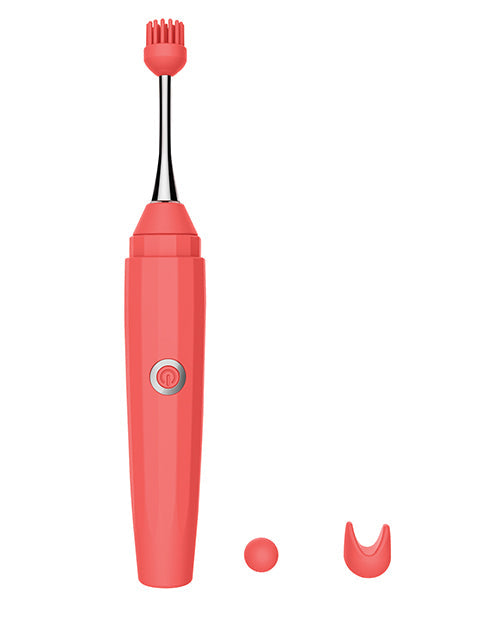 Luv Inc. Stylo Orgasme avec trois embouts - Corail