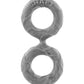 Bague double C pour verge - Petite grise