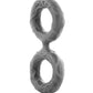 Bague double C pour verge - Petite grise