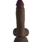 Shaft Model A Dildo Réaliste | Dildo en Silicone Liquide Flexskin Acajou | Dildo de 7,5" avec Couilles