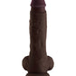 Pénis réaliste modèle A | Godemichet en silicone Flexskin | Grand godemichet de 24 cm en acajou avec testicules