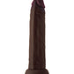Shaft Model J Dildo Réaliste | Dildo en Silicone Liquide Flexskin | Dildo Noir Géant Acajou de 21,6 cm