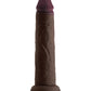 Shaft Model J Dildo Réaliste | Dildo en Silicone Liquide Flexskin | Dildo Noir Géant Acajou de 21,6 cm