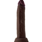 Shaft Model J Realistic Dildo | Godemichet Flexskin en silicone liquide | Grand godemichet noir acajou de 19 cm