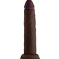 Shaft Model J Realistic Dildo | Godemichet Flexskin en silicone liquide | Grand godemichet noir acajou de 19 cm