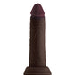 Vibreur réaliste Shaft Model J | Vibreur en silicone liquide Flexskin | Gros vibreur acajou de 16,5 cm