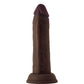Vibreur réaliste Shaft Model J | Vibreur en silicone liquide Flexskin | Gros vibreur acajou de 16,5 cm