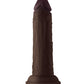 Shaft Modèle J Dildo Réaliste | Dildo en Silicone Liquide Flexskin | Dildo Grande Taille Mahogany 5.5"