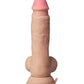 Gode Réaliste Shaft Flexskin | Gode en Silicone Pine | Gros Gode 19 cm | Gode Vibrateur avec Testicules