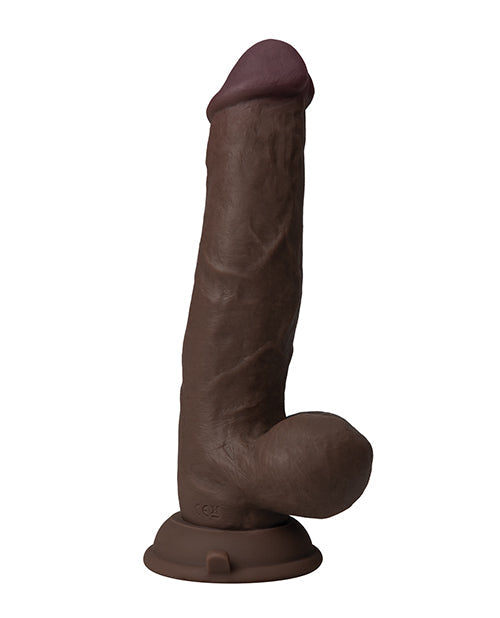 Gode Shaft Flexskin Réaliste | Gode en Silicone Courbé sur le Côté | Grand Gode de 21,5 cm | Gode Vibrant avec Testicules