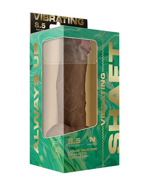Gode réaliste Shaft Flexskin | Gode en silicone chêne | Grand gode de 21,5 cm | Gode vibrant avec testicules