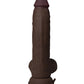 Shaft Flexskin Realistic Dildo | Godemichet courbé en acajou | Gros godemichet de 9,5 pouces | Godemichet vibrant avec des boules