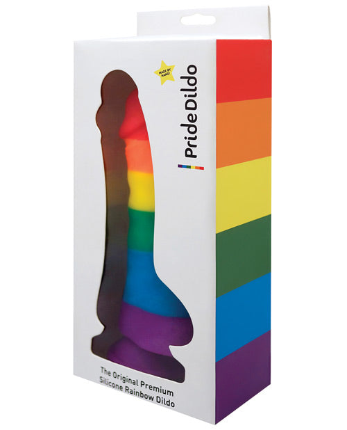 Gode Ceinture Dildo avec Boules - Arc-en-ciel