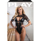Body Play Go Deep con cordones y encaje con bolero de malla - Negro M/L