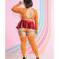 Ensemble 6 pièces Play Mystery Mistress - Orange/Rouge 1X/2X