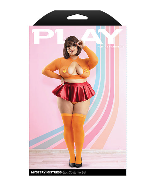 Ensemble 6 pièces Play Mystery Mistress - Orange/Rouge 1X/2X