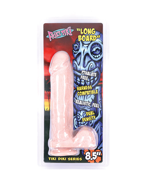 Grand gode Friki Tiki | Grand gode Long Board 8,5" | Gode réaliste | Gode à ventouse