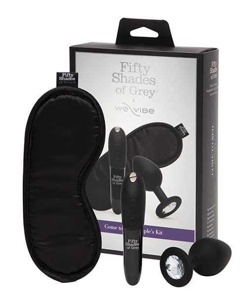Vibromasseur baguette Cinquante Nuances de Grey | Kit Au Lit We-Vibe | Plug anal et bandeau