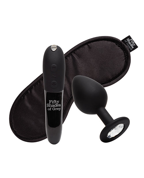 Vibromasseur baguette Cinquante Nuances de Grey | Kit Au Lit We-Vibe | Plug anal et bandeau