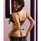Soutien-gorge en maille et string Vibes Fuck Off Noir L/XL