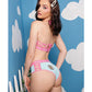 Haut de bikini type brassière dos-nu et shorty Vibes Fresh bleu clair T S/M