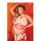 Top halter con aberturas Just Peachy y braguita descarada color nude QN