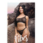 Vibes Bad Bitch Ensemble Lingerie à Une Épaule Bling Soutien-gorge et Culotte Noir M/L