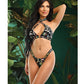 Soutien-gorge dos nu Vibes Eat Me Flash Reactive avec imprimé champignon et string - Noir S/M