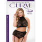 Ensemble soutien-gorge dos nu et culotte jarretière Curve Katia Noir 3X/4X
