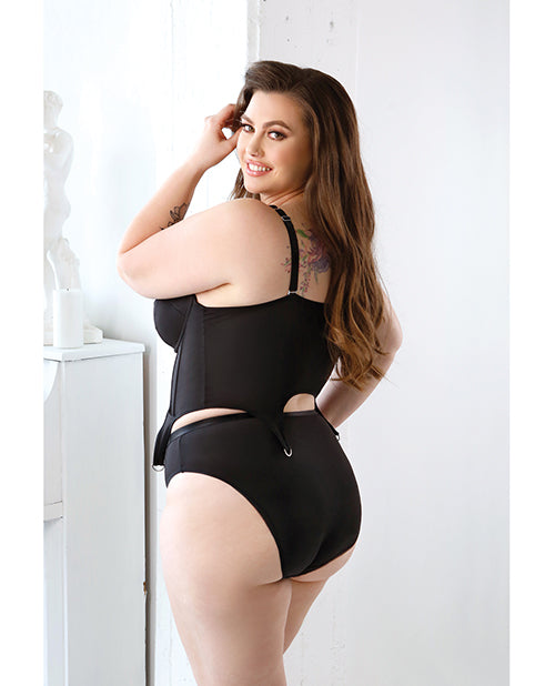 Haut bustier court et culotte Curve Sloan Noir 1X/2X