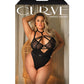 Body à bretelles en dentelle Curve Krista avec bretelles ajustables au dos Noir 3XL/4XL