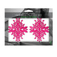Fantasy UV Reactive Jeweled Pasties - Neon Pink O/S