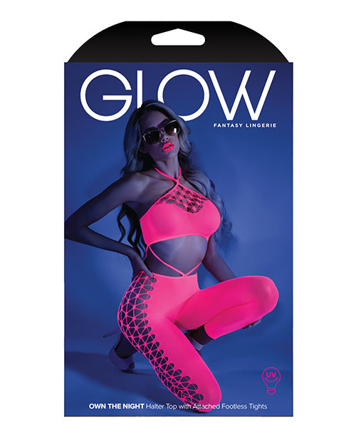 Bodystocking néon rose fluo découpé court, dos nu, taille unique