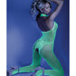 Medias de cuerpo verde neón sin entrepierna Glow Black Light T/U