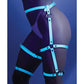 Glow Buckle Up Glow in the Dark Leg Harness Light Blue O/S