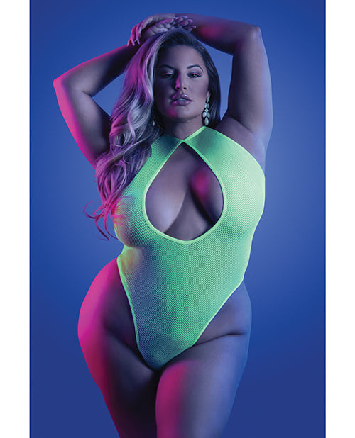 Nuisette Teddy Licol Fluorescente Vert Chartreuse QN