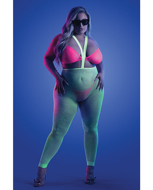 Medias, bralette y tanga Glow Come Alive Multicolor Talla Grande