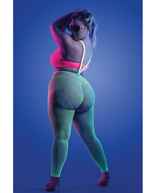 Medias, bralette y tanga Glow Come Alive Multicolor Talla Grande