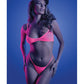 Medias con liguero, bralette y tanga Glow Come Alive, multicolores, talla única