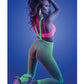 Medias con liguero, bralette y tanga Glow Come Alive, multicolores, talla única
