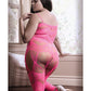 Sheer Fantasy To the Moon Bodystocking Multiligueros Rosa Neón Talla Única
