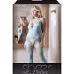 Bodystocking et culotte porte-jarretelles en dentelle florale tour de cou Sheer Fantasy bleu clair T/U
