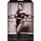 Sheer Fantasy Top de hombros descubiertos opaco y de red con leggings Negro Talla única
