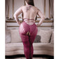 Collant jarretière Sheer Fantasy Bad Habit avec pasties papillon magenta TG