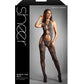 Medias de cuerpo de red floral Sheer Worth The Wait con tanga - Gris T/U