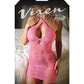 Vixen Multiway Strap Net Lace Dress Pink L/XL
