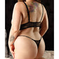 Ensemble brassière en dentelle Vixen Call Me Yours avec œillets et culotte, noir QN
