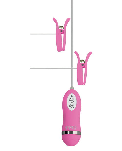 Pinces de serrage vibrantes GigaLuv - 10 fonctions, roses