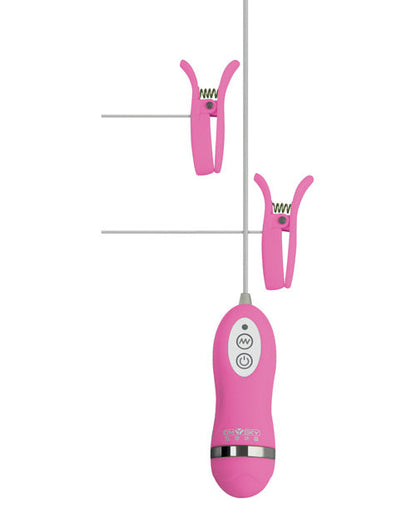 Pinces de serrage vibrantes GigaLuv - 10 fonctions, roses